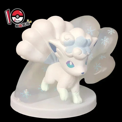 TOMY Pokemon Figure Flareon Lucario Vaporeon Dolls Scene Ornament Anime Pocket Monsters Cute Action Figure Toys Collection Gift