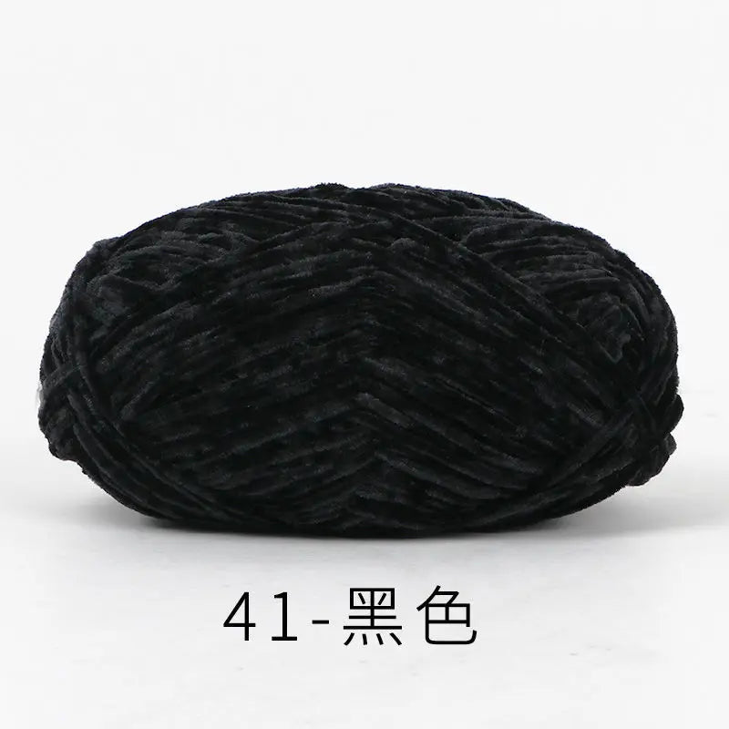 40g 2# Chenille Wool Chefeel Edelweiss Fine Gold Velvet Hand Knitted 2mm Crochet Yarn Knitted Bag Sweater Hat Scarf Keep Warm