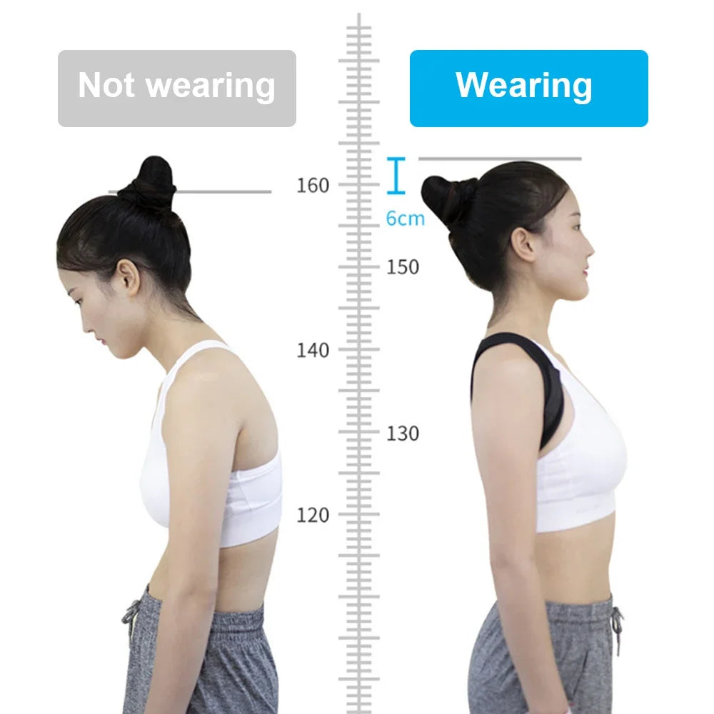 Adjustable Posture Corrector Back Support Women Men Hunchback Correction Back Straightener Work Pain Relief Upper Back Brace