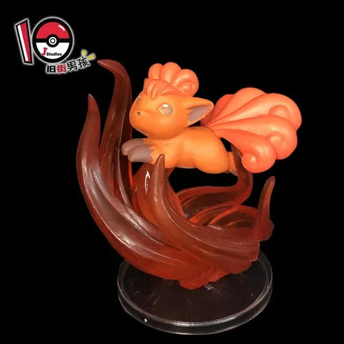 TOMY Pokemon Figure Flareon Lucario Vaporeon Dolls Scene Ornament Anime Pocket Monsters Cute Action Figure Toys Collection Gift