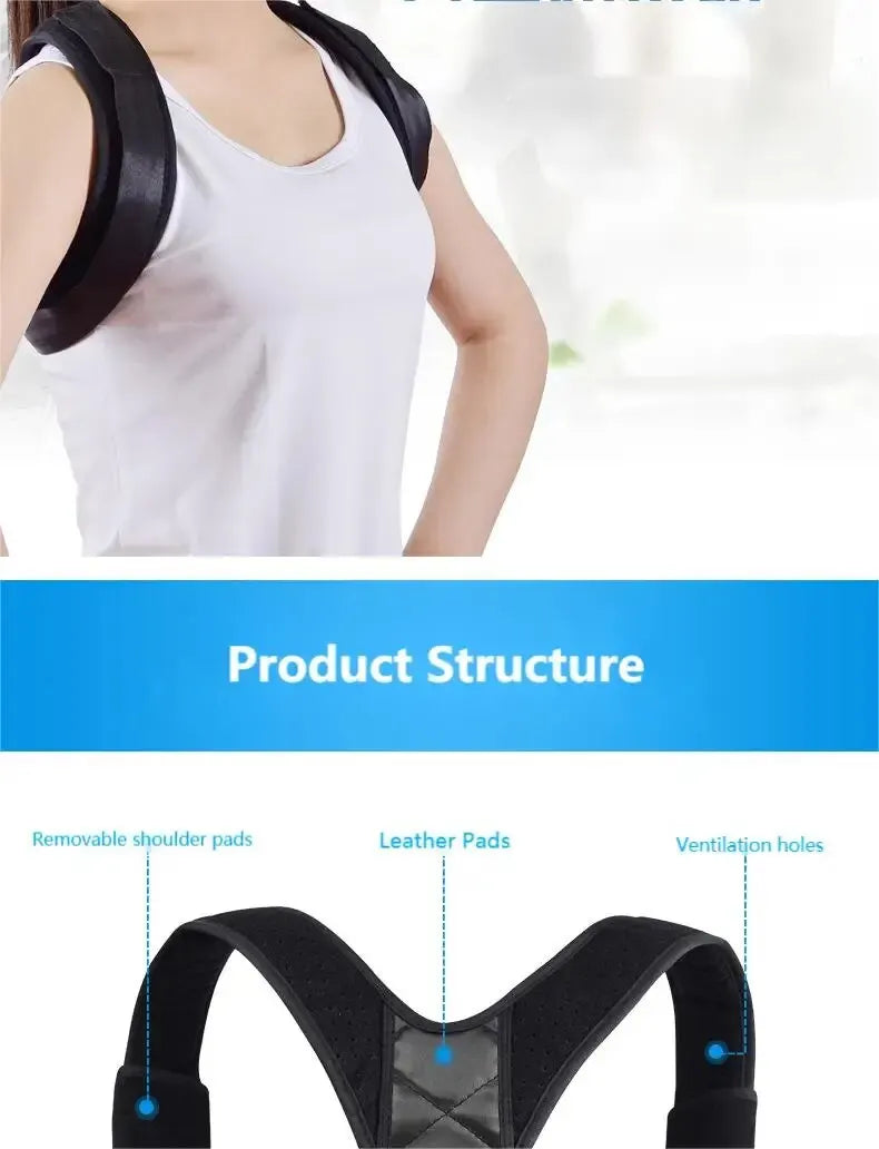 Back Posture Correction Belt Hunchback Prevention Correction of Sitting Posture Unisex Breathable Body Shaping