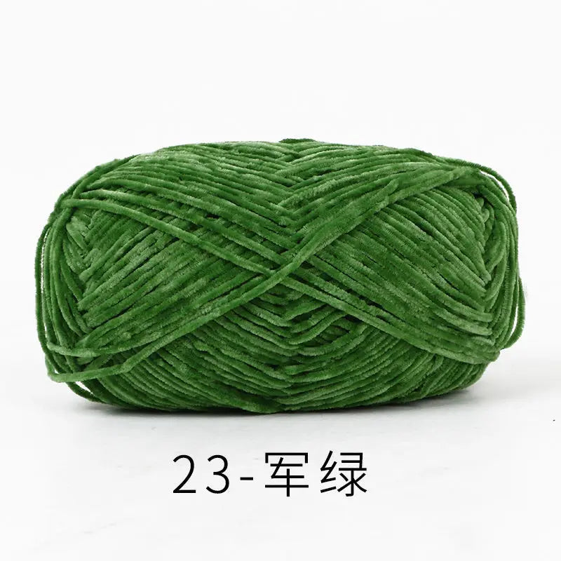 40g 2# Chenille Wool Chefeel Edelweiss Fine Gold Velvet Hand Knitted 2mm Crochet Yarn Knitted Bag Sweater Hat Scarf Keep Warm