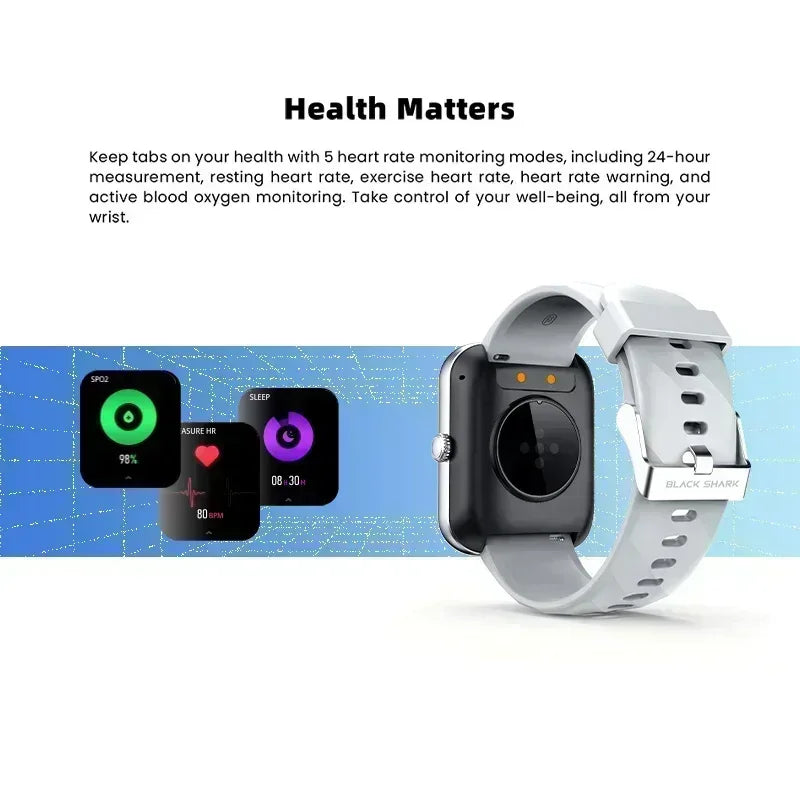 Global Version Black Shark GT SmartWatch BT Calling Health Monitoring 1.78 AMOLED Screen 10 Days Life 100+ Sport Modes