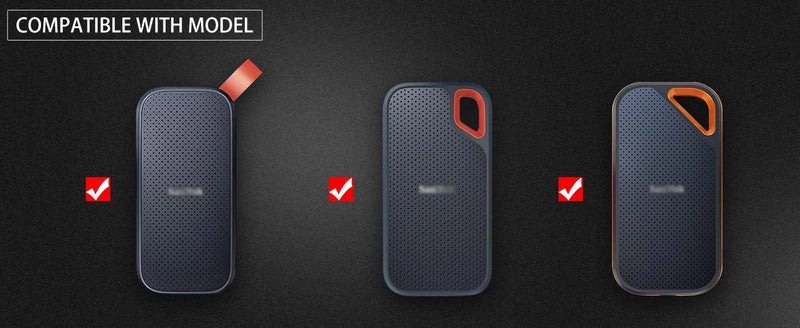 Case Compatible with SanDisk 1TB 2TB 500GB/for SanDisk PRO Extreme Portable SSD, External Solid State Hard Drive Storage Holder