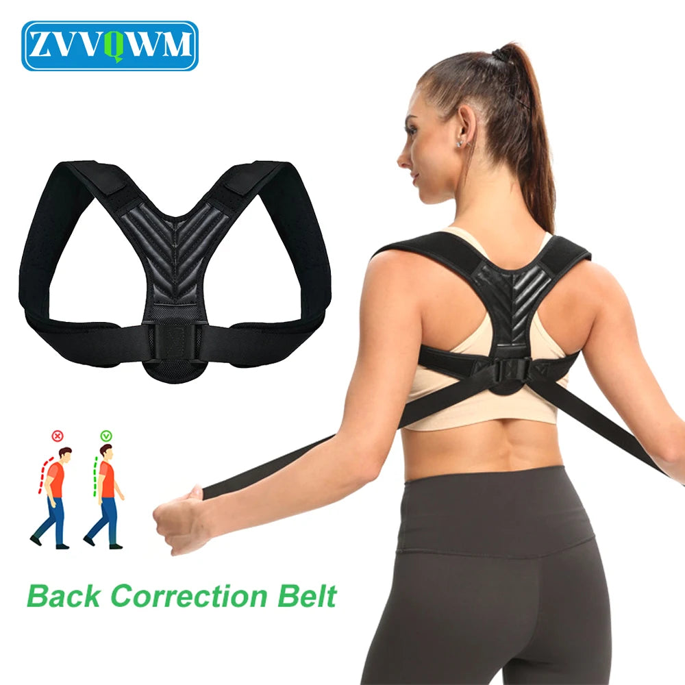 Adjustable Posture Corrector Back Support Women Men Hunchback Correction Back Straightener Work Pain Relief Upper Back Brace