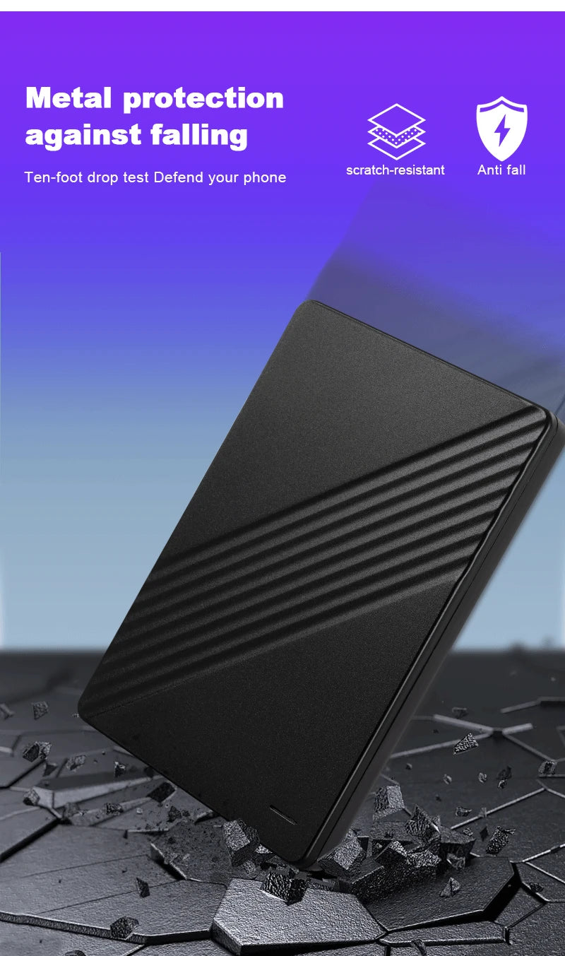 Portable External HD 1TB External Hard Drive HDD 500GB 250GB Memory USB 3.0 High Speed Flash Drive For Laptop PC MacBook PS4 PS5