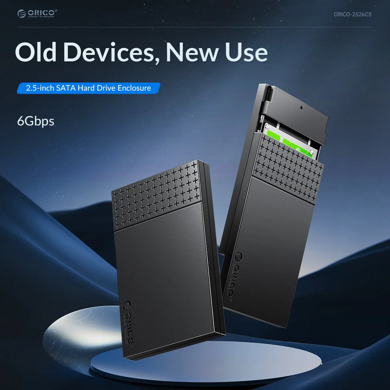 ORICO Type-C External Hard Drive Case SATA to USB3.1 HDD Enclosure for 2.5'' HDD SSD 6Gbps Speed Support UASP