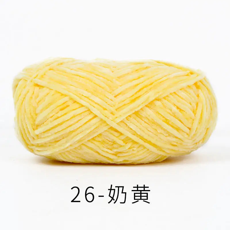 40g 2# Chenille Wool Chefeel Edelweiss Fine Gold Velvet Hand Knitted 2mm Crochet Yarn Knitted Bag Sweater Hat Scarf Keep Warm