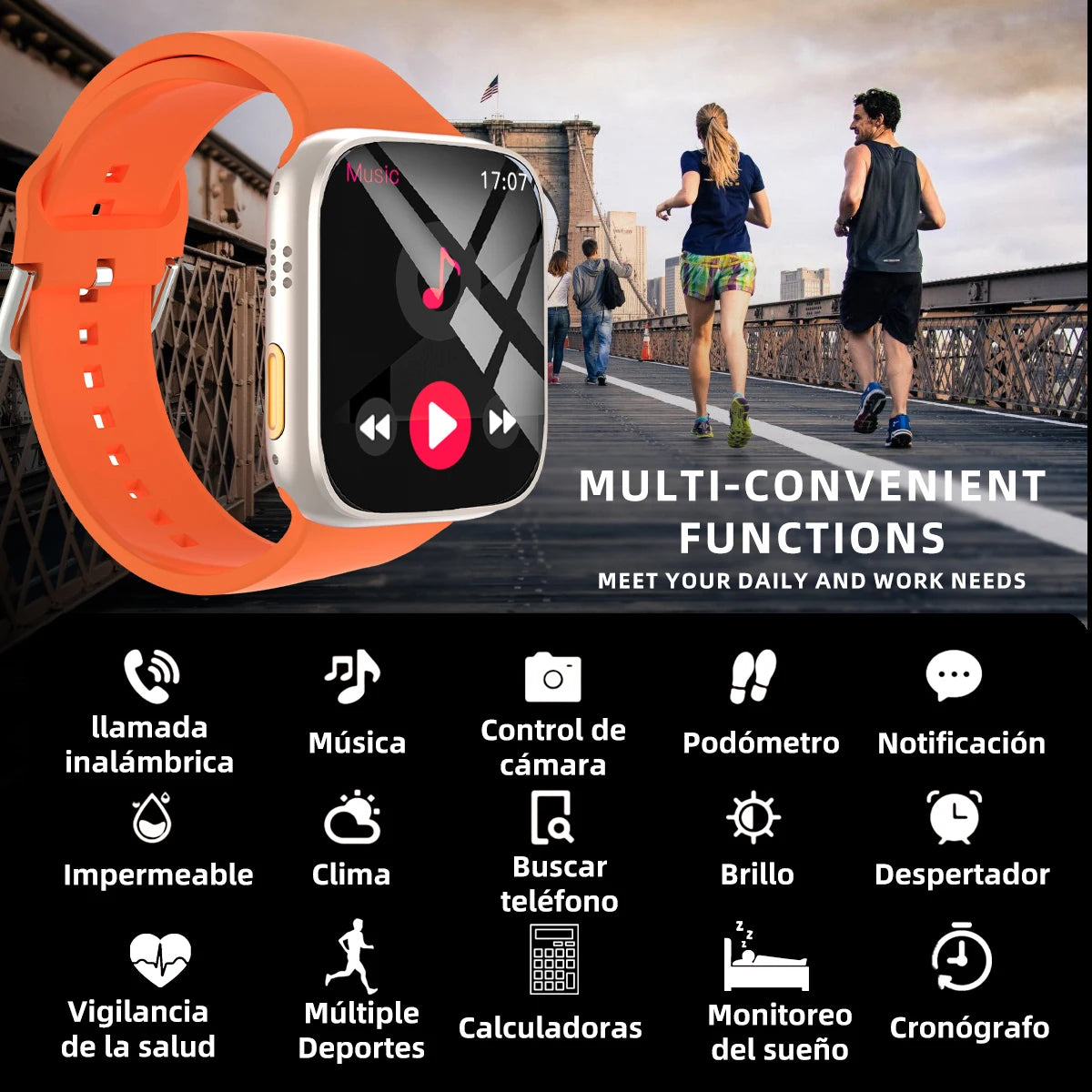 Women Men Sports Smart Watch with Message Answer Call Sleep Monitoring Sports Pedometer Information Alerts For iPhone Android