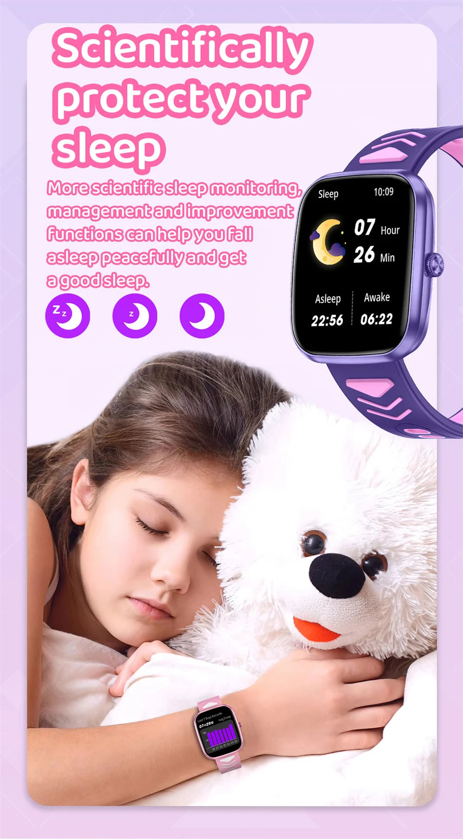 LIGE Kids Smartwatch Teenage Pedometer Sports Children Smartwatch Boys Girls Present Wireless Calling Student Gift Touch Watch