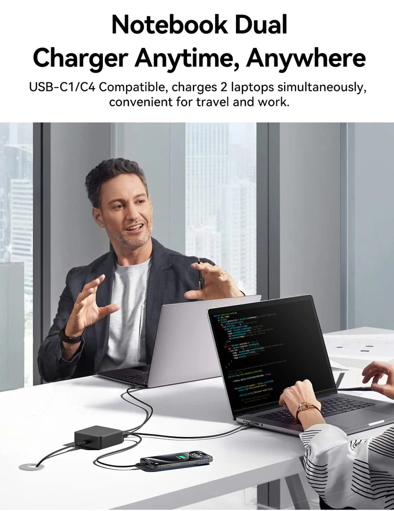 Rocoren 150W 6 in 1 Multi Port USB Type C High Speed Charger Fast Charging Dock Desktop Charger Power Station For iPhone Samsung