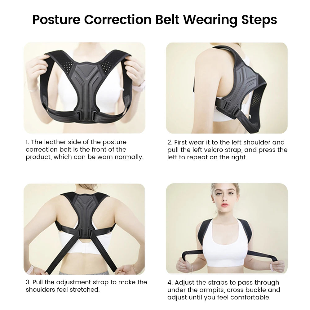 Back Posture Corrector Corset Clavicle Spine Posture Correction Adjustable Support Belt Pain Relief Traine Spine Posture Support