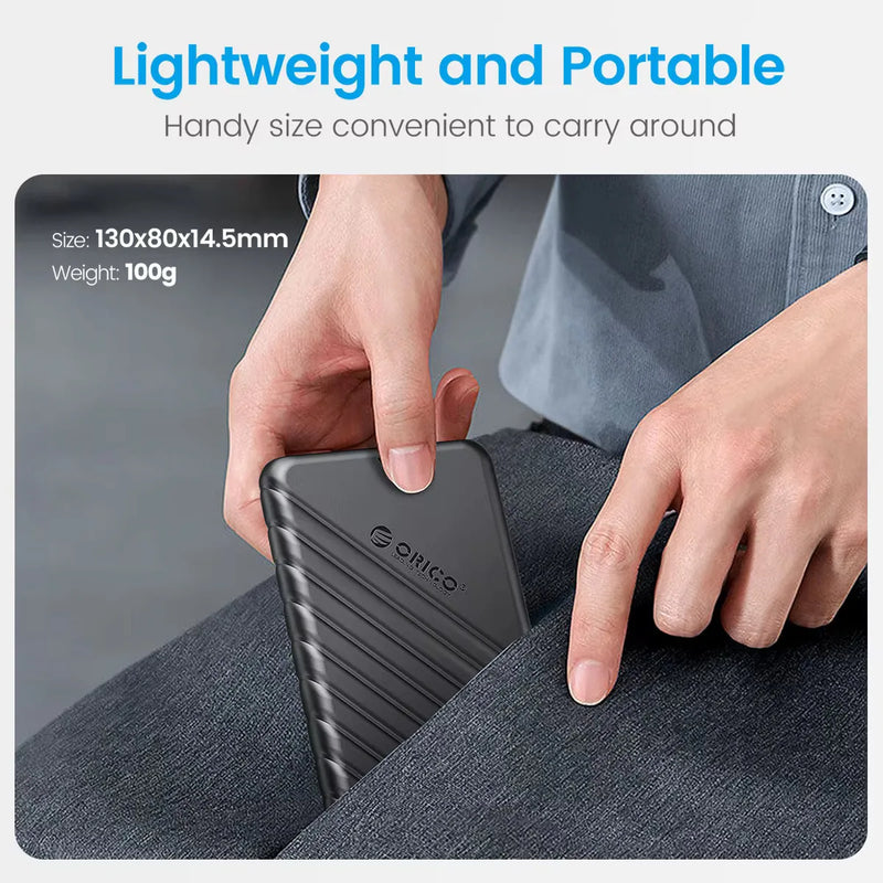 ORICO for PC Laptop MicroB USB3.0 2.5" External Storage HDD Case SATA 5Gbps HDD SSD Hard Drive Enclosure Support UASP