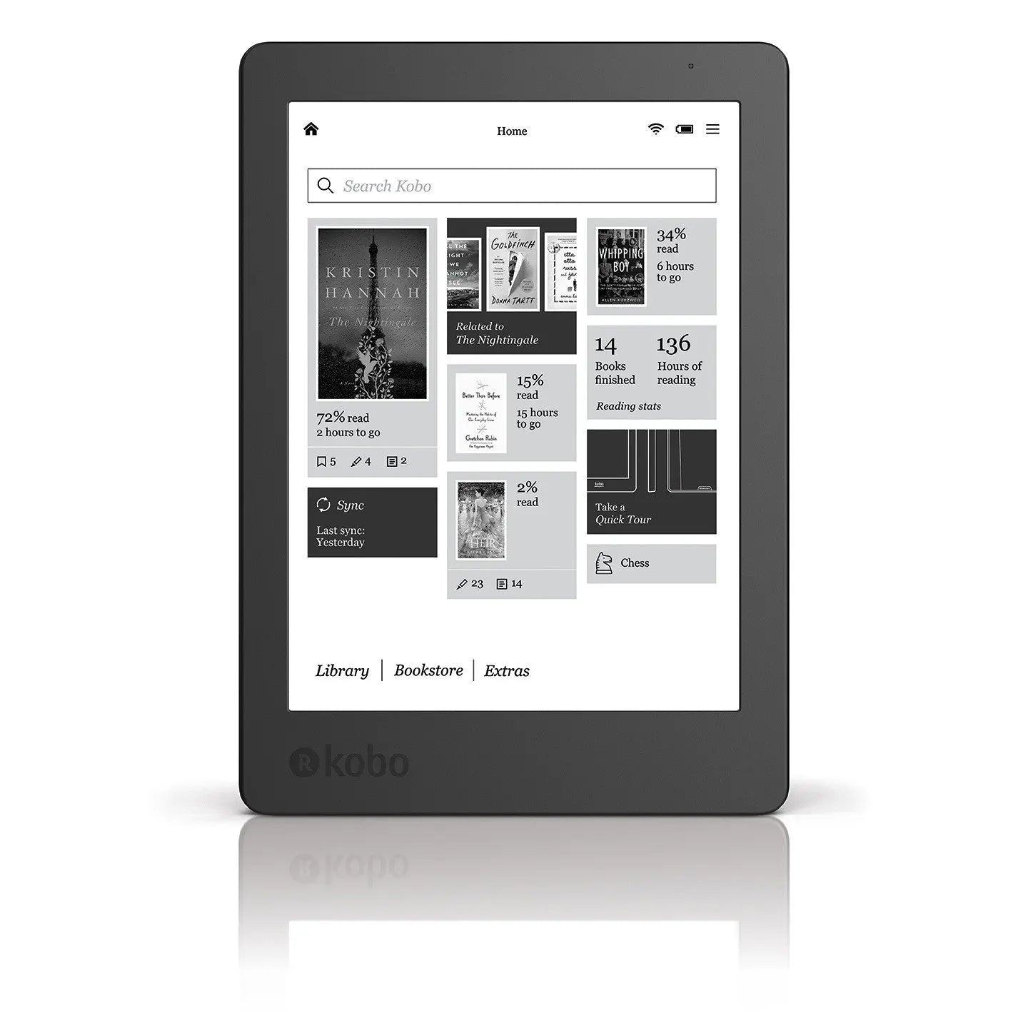 Kobo Aura Edition 2 Ebook reader Carta e-ink 6 inch resolution 1024x758 has Light 212 ppi e Book Reader WiFi 4g/16g/32g Memory