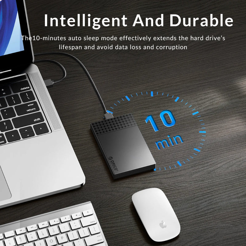 ORICO Type-C External Hard Drive Case SATA to USB3.1 HDD Enclosure for 2.5'' HDD SSD 6Gbps Speed Support UASP