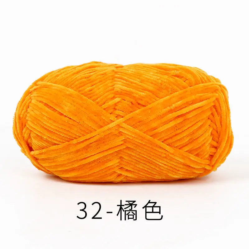 40g 2# Chenille Wool Chefeel Edelweiss Fine Gold Velvet Hand Knitted 2mm Crochet Yarn Knitted Bag Sweater Hat Scarf Keep Warm