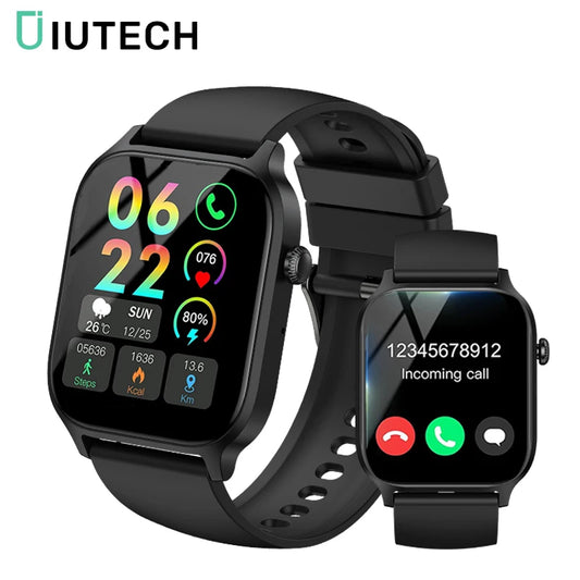 IUTECH Y7PRO Calling Smart Watch 2024, 1.85 inch Screen 24H Health Monitor Waterproof Sports Swim Bluetooth Smartwatch Men Women