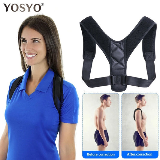 YOSYO Brace Support Belt Adjustable Back Posture Corrector Clavicle Spine Shoulder Lumbar Posture Correction