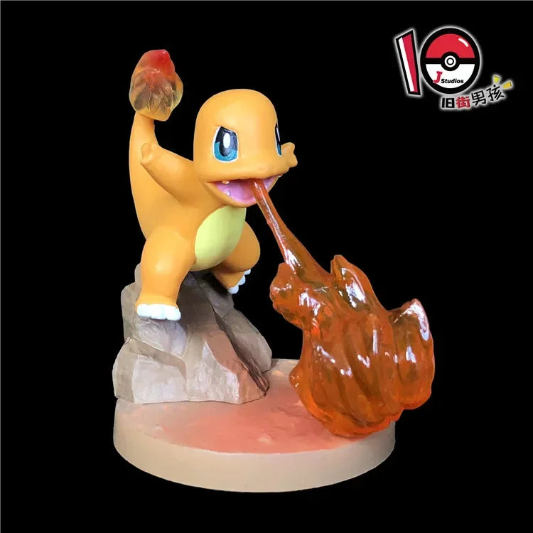 TOMY Pokemon Figure Flareon Lucario Vaporeon Dolls Scene Ornament Anime Pocket Monsters Cute Action Figure Toys Collection Gift