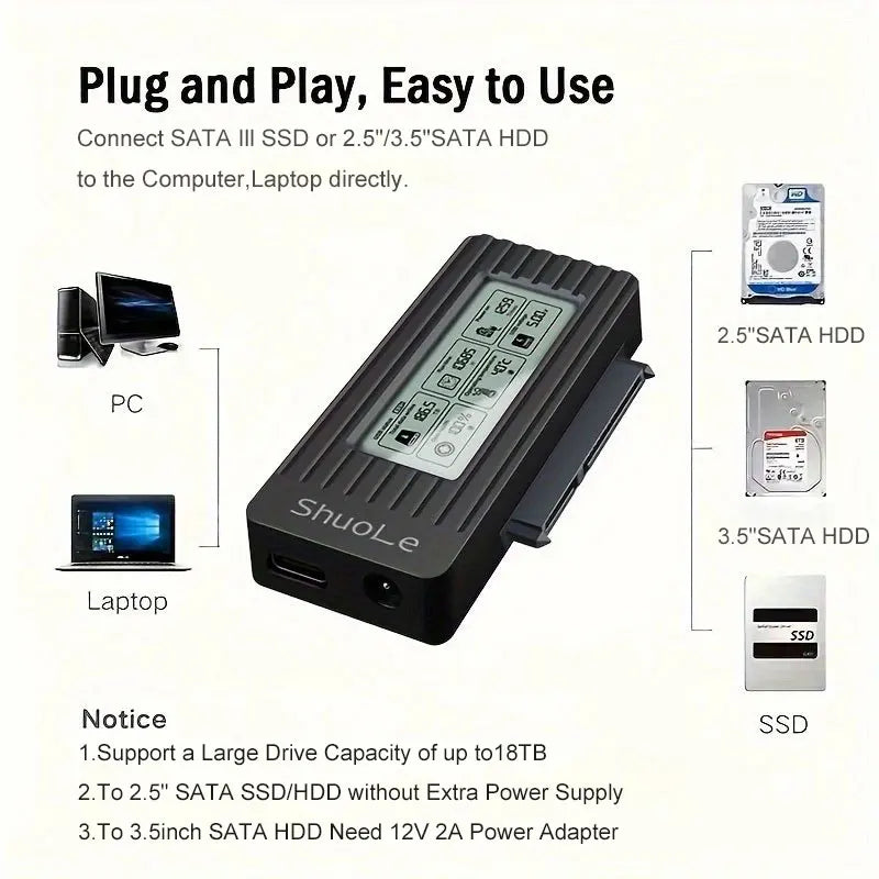USB to SATA Adapter Converter Cable USB 3.2 3.0 to SATA Converter for 2.5 Inch SSD HDD Hard Drive External adaptador Accessories