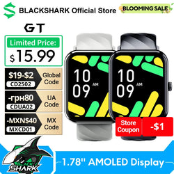 Global Version Black Shark GT SmartWatch BT Calling Health Monitoring 1.78 AMOLED Screen 10 Days Life 100+ Sport Modes