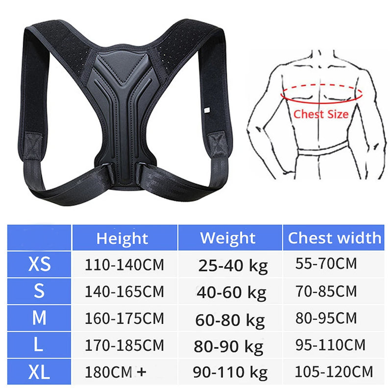 Back Posture Corrector Corset Clavicle Spine Posture Correction Adjustable Support Belt Pain Relief Traine Spine Posture Support