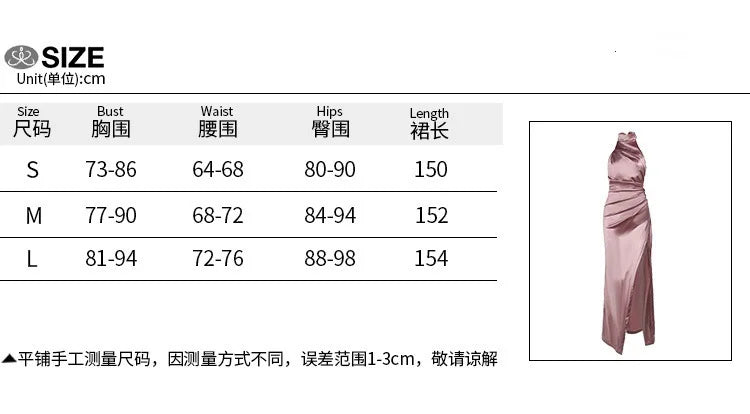 Summer Elegant Party Evening Dress Sexy Women Sleeveless Long Halter Dress Fall Backless High Split Bodycon Maxi Dresses Black